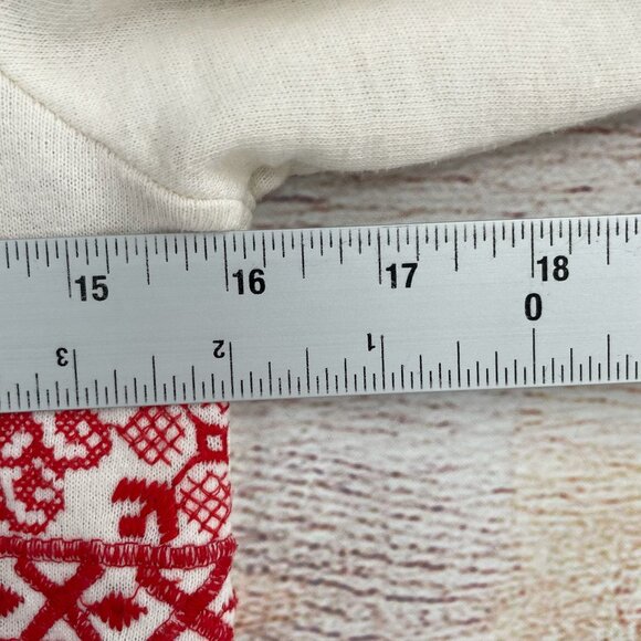Lucky Lotus BOHO Embroidered Long Sleeve Sweater Women's Size XS‎ White/Blue/Red - Picture 6 of 7